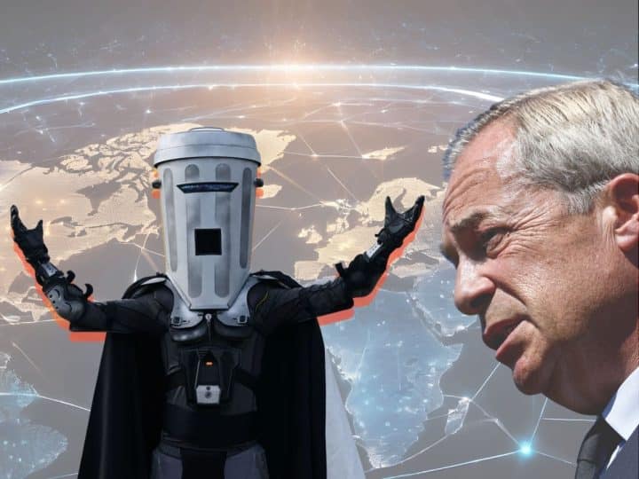 Count Binface and Nigel Farage of Reform UK