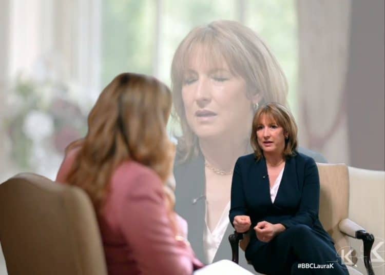 Starmer — Rachel Reeves of the Labour Party and Laura Kuenssberg of the BBC