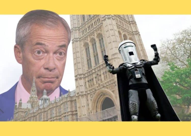 Nigel Farage and Count Binface