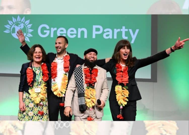 Zack Polanski, Mothin Ali, and Rachel Millward of the Green Party