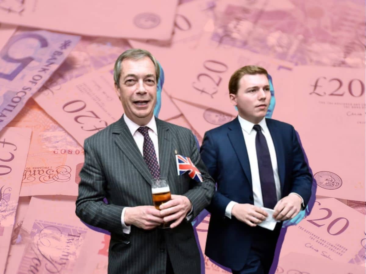 Nigel Farage and George Cottrell of Reform UK