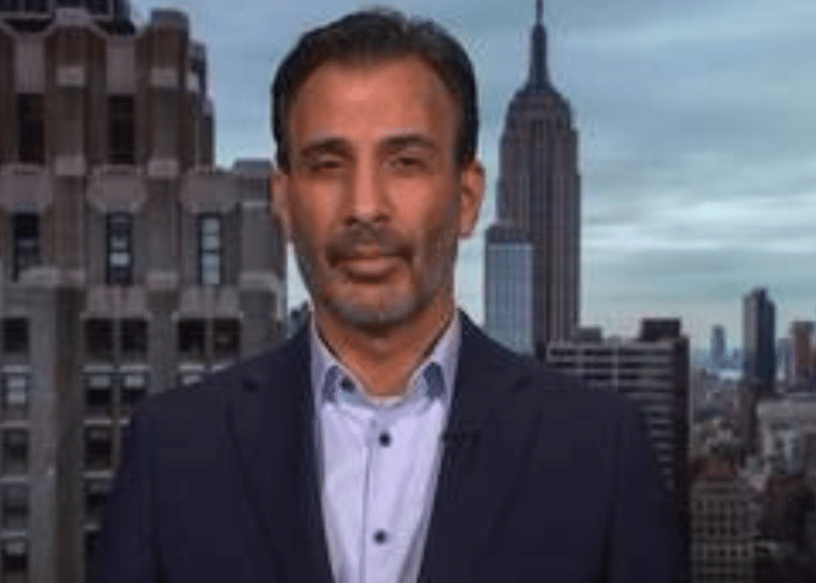 Craig Mokhiber on screen waiting to be interviewed