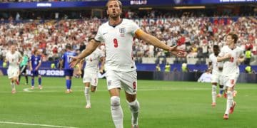 Harry Kane celebrates a goal at World Cup 2026