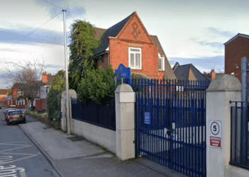 A view of outside the Hamd House School site in Birmingham in 2023