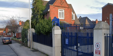 A view of outside the Hamd House School site in Birmingham in 2023