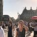 Pedestrians on Westminster Bridge in heatwave