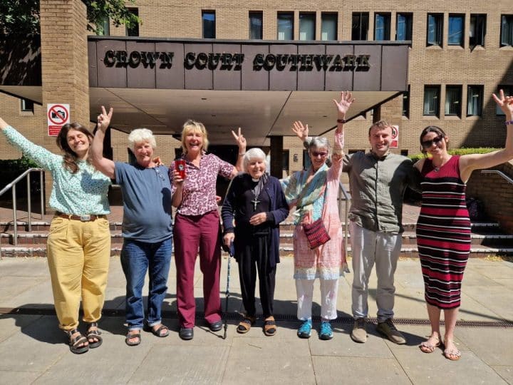 Just Stop Oil activists following acquittal for bridge slow walk