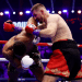 Prenga, right, in action with Joshua