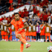 Justin Kluivert of the Netherlands during the penalty shootout in the FIFA World Cup 2026 Round of 32 match between the Netherlands and Morocco at Monterrey Stadium in Monterrey, Mexico, on June 29, 2026. He was one of three Black football players from the Dutch side to take a penalty kick.