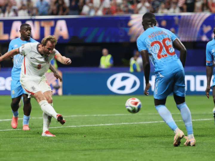 Harry Kane smashes in the goal to send DR Congo home in Atlanta, Georgia