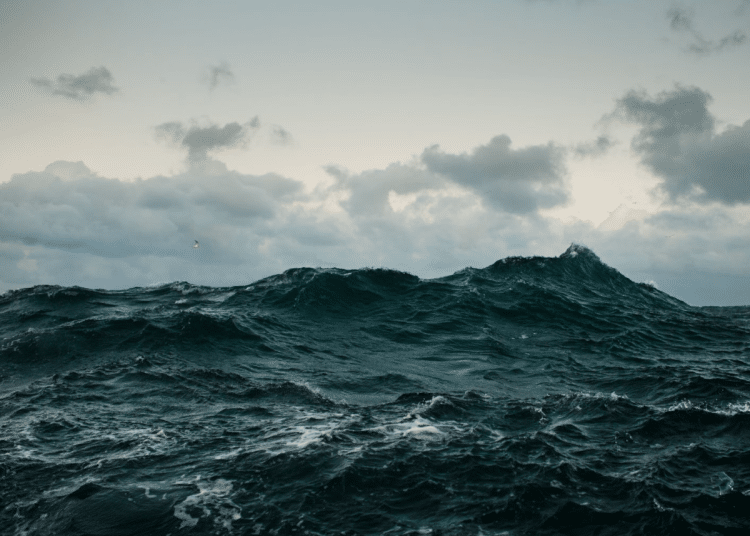 Just the dark North Sea waves thrashing and moody skies above. Andy Burnham has allegedly been lobbied to drill into the North Sea