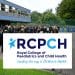 RCPCH logo over an image of children in a school playground