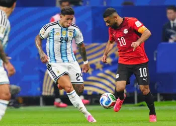 Salah taking the game to the Argentinians. Who had to resort to cheating to win. egypt