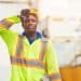 Tradespeople working in heat