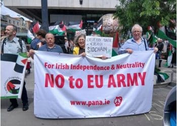 Ireland begins EU presidency as protesters denounce warmongering bloc