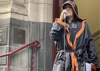 Uncle Robbie outside Australia's Supreme Court of Appeal