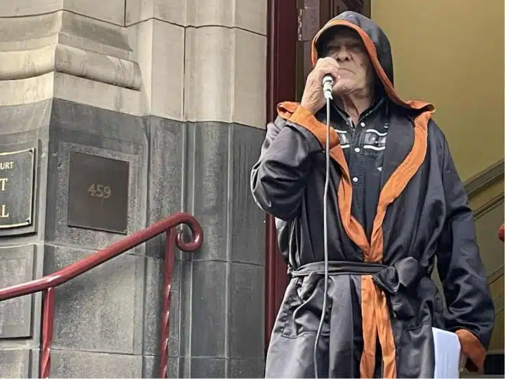 Uncle Robbie outside Australia's Supreme Court of Appeal